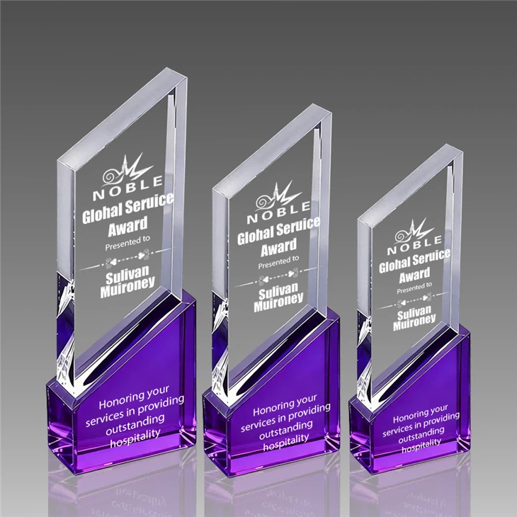 New Design Engraved Crystal Trophy best