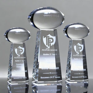 Quality crystal football trophies Quality crystal football trophies